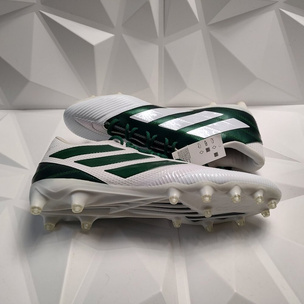 Adidas Mens Football Cleats 16 White Green Shoe Lacrosse Freak Carbon Low - Picture 3 of 14